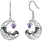 Halloween Earrings Skull/Bat/Spider/Pumpkin Earring 925 Sterling Silver Halloween Gothic Earrings Jewelry