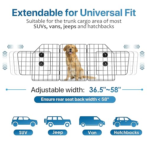 Petboda Dog Car Barrier for SUV Trunk Cargo Area, Foldable