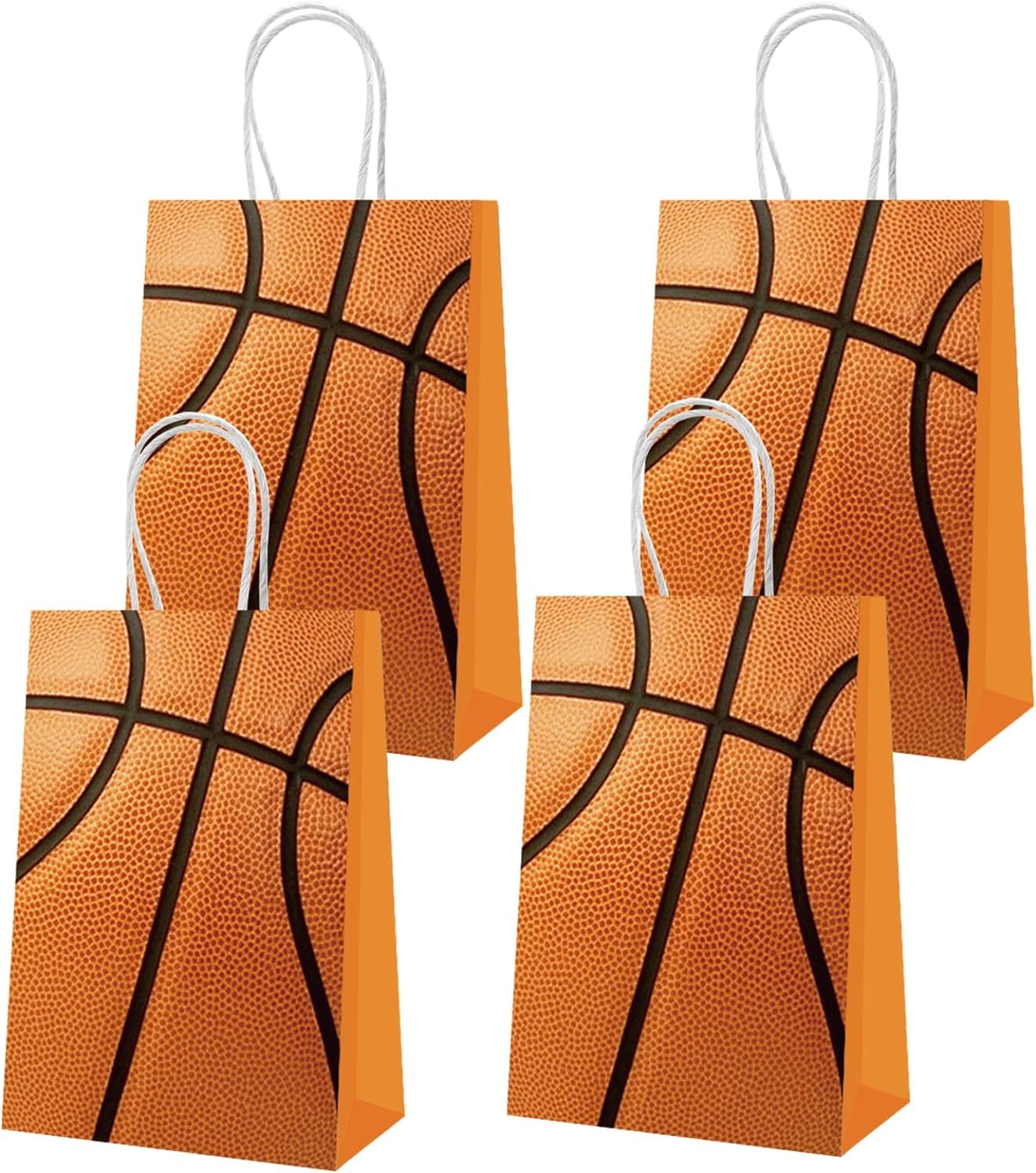 Photo 1 of 16 PCS Basketball Party Gift Bags for Basketball Party Supplies Birthday Decor Decorations Party Favor Goody Treat Candy Bag Basketball Pattern Gift Bag Birthday Party Supplies for Kid Adult