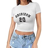 Womens Short Sleeve Crop Top Crew Neck Y2K Shirt Sexy Slim Fitted Casual Base Layer Soft Workout Shirt Going Out Tops