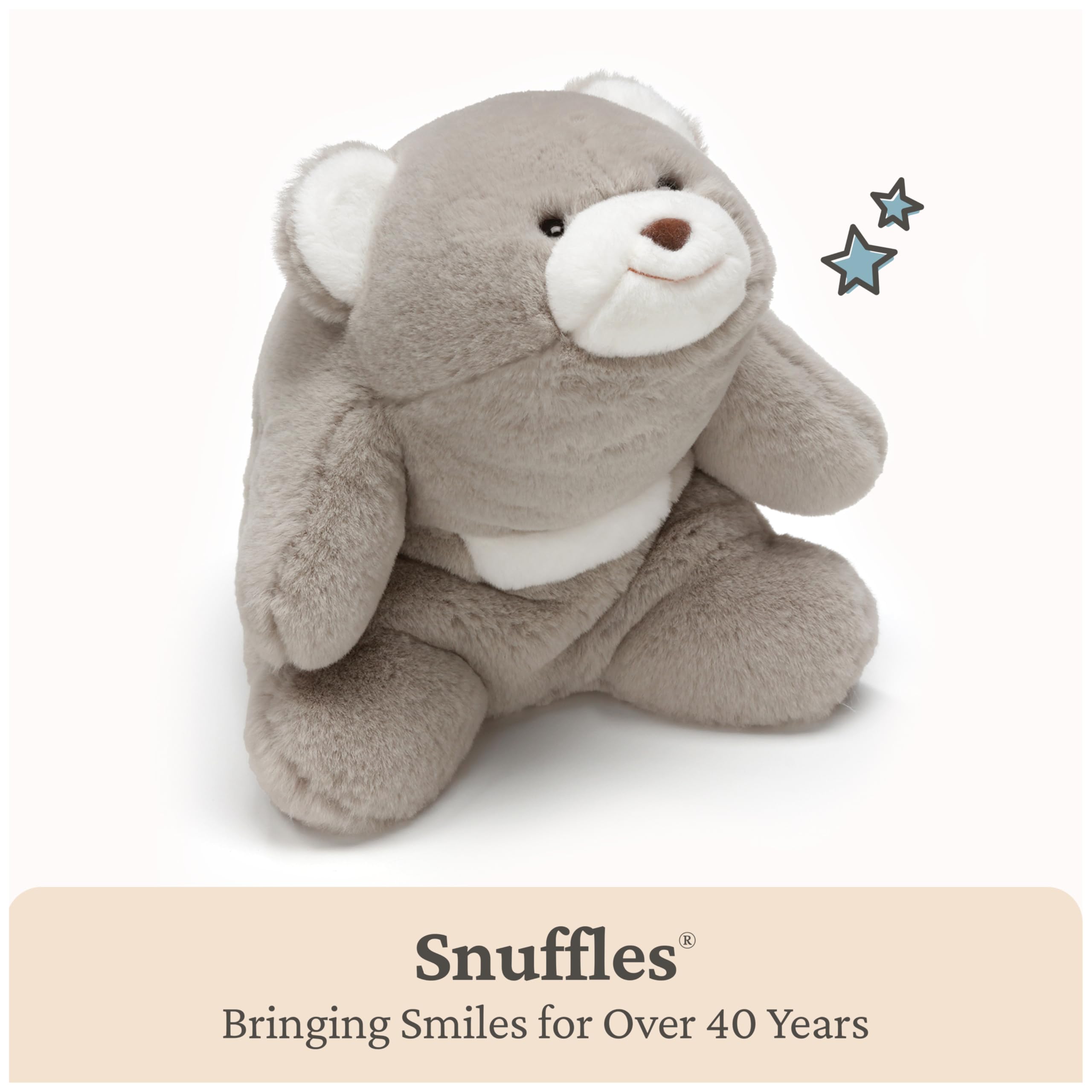 GUND Original Snuffles Teddy Bear, Premium Stuffed Animal for Ages 1 and Up, Gray, 10”