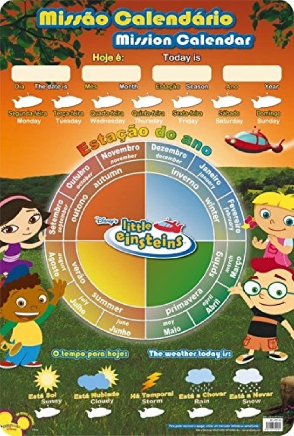 Grupo Erik editores-Lamina Didactica Portugues Calendar Little Einsteins