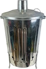 OptiProducts 60 Litre Galvanised Steel Incinerator Garden Waste Bin view 3