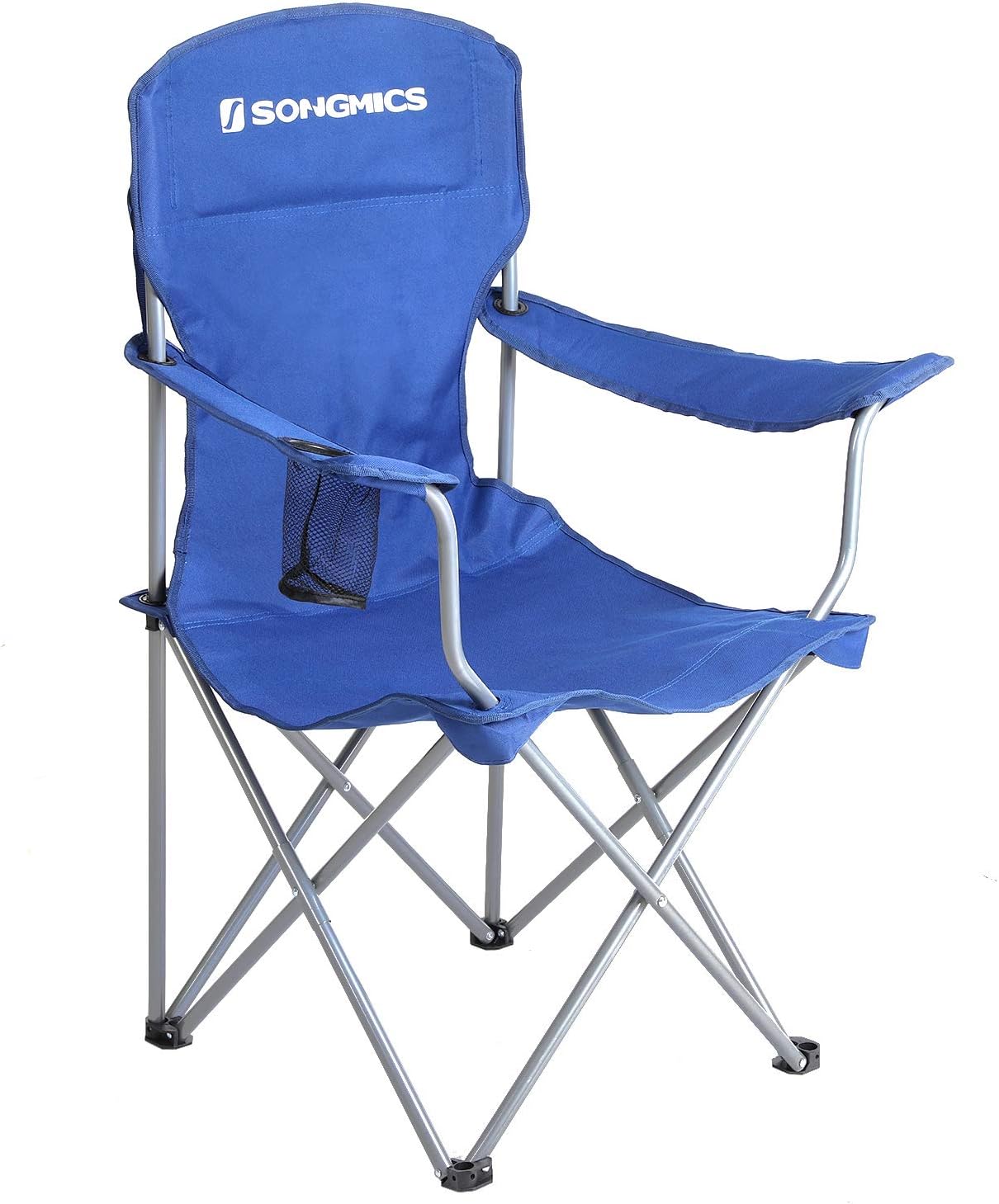 SONGMICS Set of 2 Folding Camping Chairs, Comfortable, Heavy Duty Structure, Max. Load Capacity 150 kg, with Cup Holder - Image 3