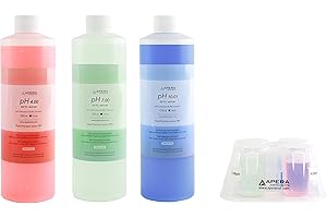APERA INSTRUMENTS AI1116 pH Calibration Solution Kit (7.00, 4.00, 10.01), 16 oz. Each, Plus a CalPod Solution Holder for Easy Calibration, NIST traceable