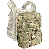 LONLOKE Gear Tactical MOLLE Back Panels,Assault Utility Double Upper-Zipper Bag with an Internal Hydration Pouch