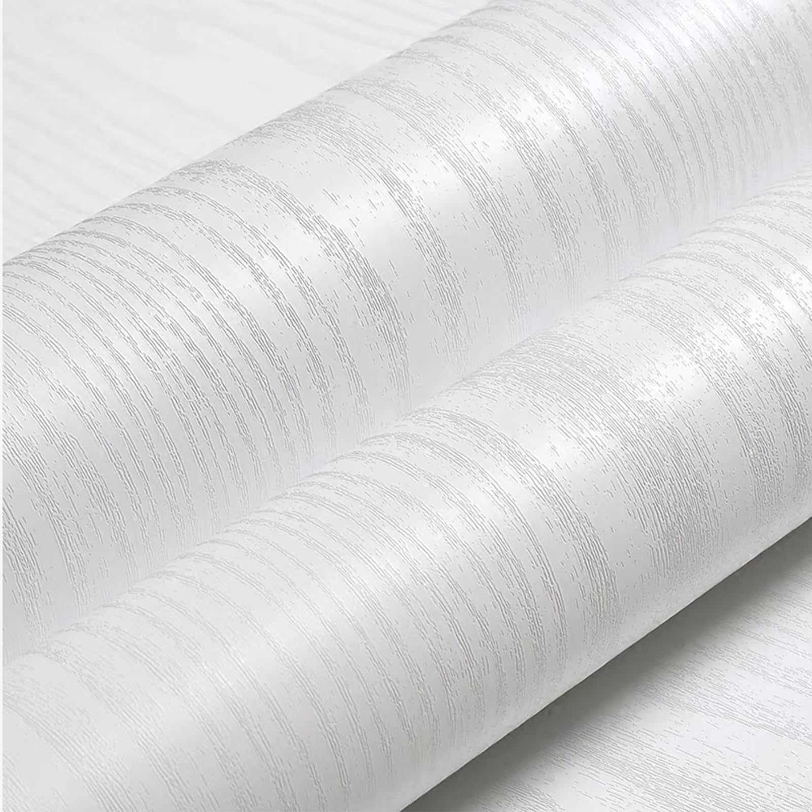Photo 1 of 11.8" x 78.7" Peel and Stick Wallpaper White Wood Grain Contact Paper - Easy Clean & Apply, Thickening Upgrade, Durable and Bubble-Reducing Self-Adhesive Wallpaper for Surface Makeovers