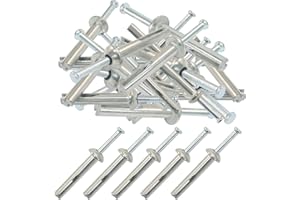 Hordion 50PCS 1/4" x 1-1/2" Hammer Drive Anchors, Heavy Duty Cement Hammering Anchors