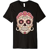 Floral Sugar Skull Skull Premium T-Shirt