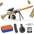 Toy Gun with Soft Bullets Shell Ejecting, Manual Foam Blasters Guns with 60 Bullets, Toy Gun Birthday Gift, Yellow