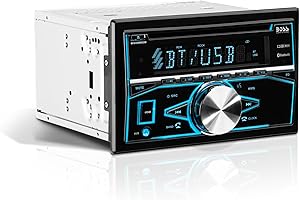 BOSS Audio Systems 850BRGB Car Stereo - Double Din, Bluetooth, Aux in, USB, CD DVD Player, AM/FM Radio Receiver, Multi Color 