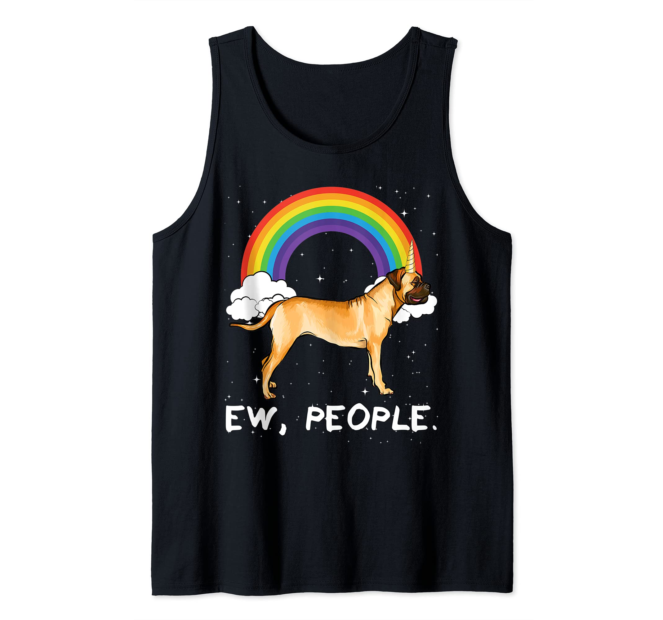 Rainbow Bullmastiff Ew People Unicorn Dog Tank Top