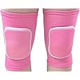 YYaaloa Knee Pads Sponge Knee Brace Breathable Flexible Elastic Knee Support for Volleyball, Dancing, Football, Yoga, Basketball, and Skating (Medium, Pink 1Pair)