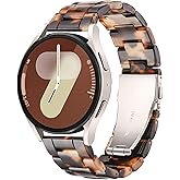 Resin Bands Compatible with Samsung Galaxy Watch 7 FE 6 5 40mm 44mm/Pro 45mm,Galaxy Watch 4 40/44mm,Galaxy Active 2 40/44mm,20mm Band for Galaxy Watch 6 4 Classic 42mm 43mm 46/47mm Watch 3 41mm Women