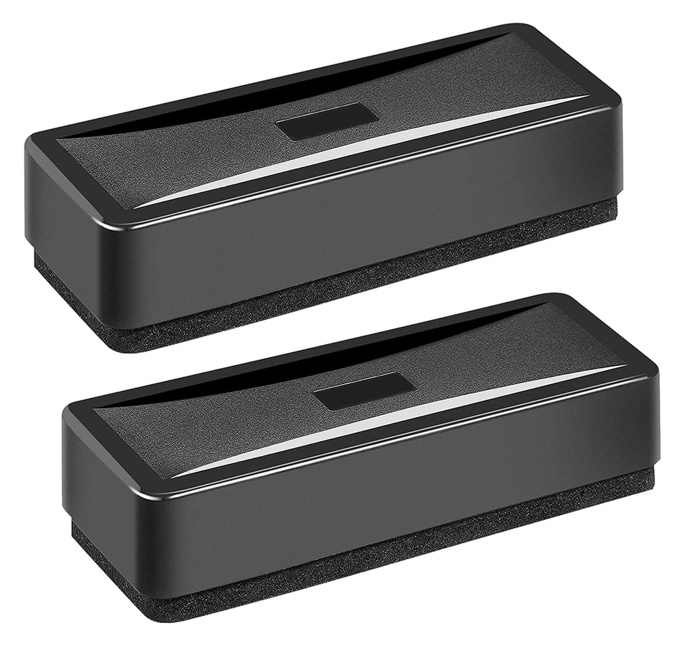 2Pack Whiteboard Eraser Strong Magnetic Whiteboard Eraser Whiteboard Rubber (Black-2Pack)