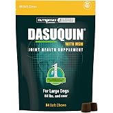 Nutramax Dasuquin MSM Joint Supplement for Large Dogs, Soft Chews, 84ct | Glucosamine and Chondroitin, ASU, MSM, Supports Healthy Joints, For Dogs Over 60 lbs, All Ages, Soft Chews