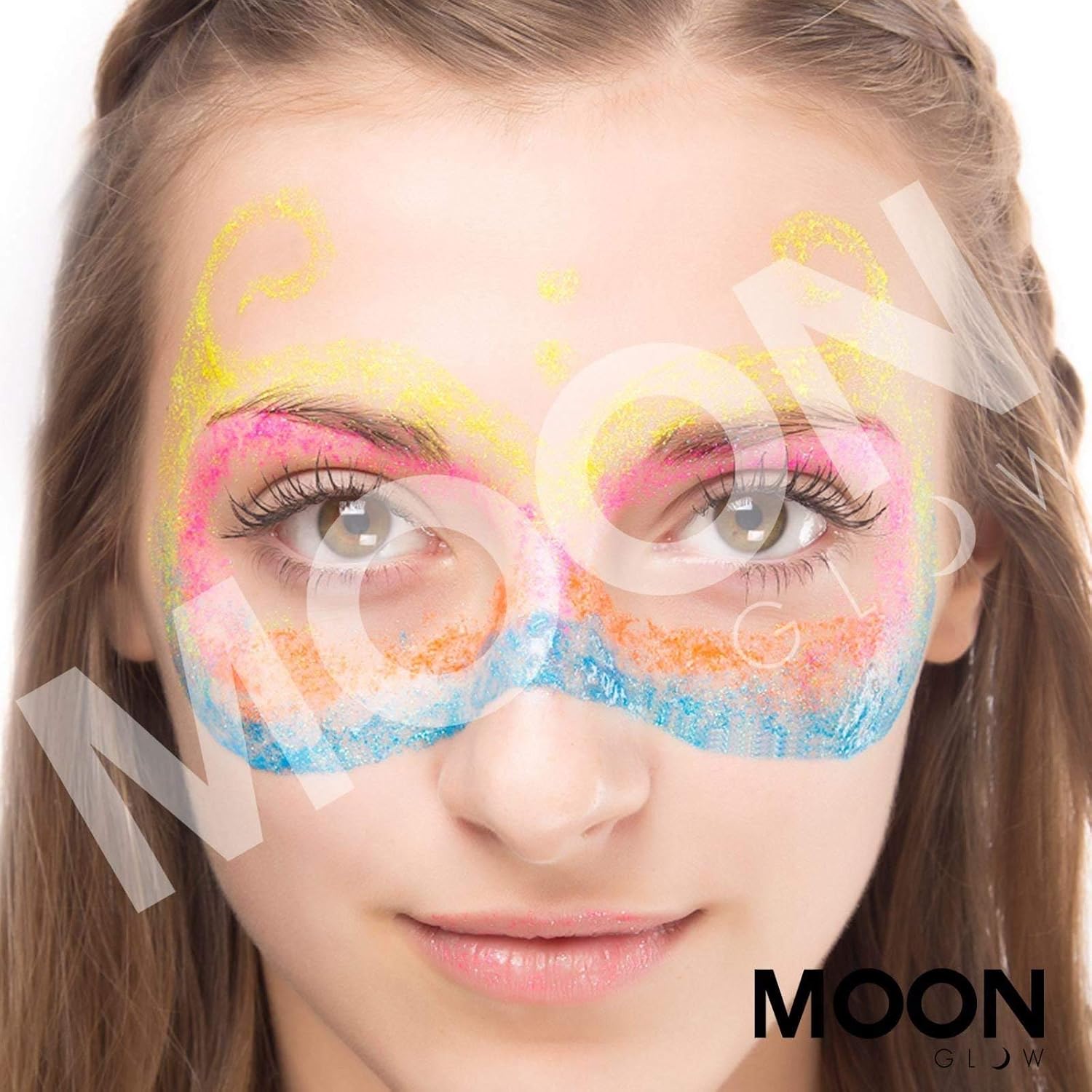 Moon Glow - Neon UV Glitter Face & Body Gel - 12ml Orange - Glitter Face Paint, 12 ml (Pack of 1) - Image 4