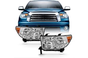 AKKON - Fits 2007-2013 Toyota Tundra + 2008-2017 Sequoia OE Style Headlight Assembly Pair