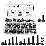360 Pcs M6-1.0 M8-1.25 Flange Hex Head Bolts Nuts