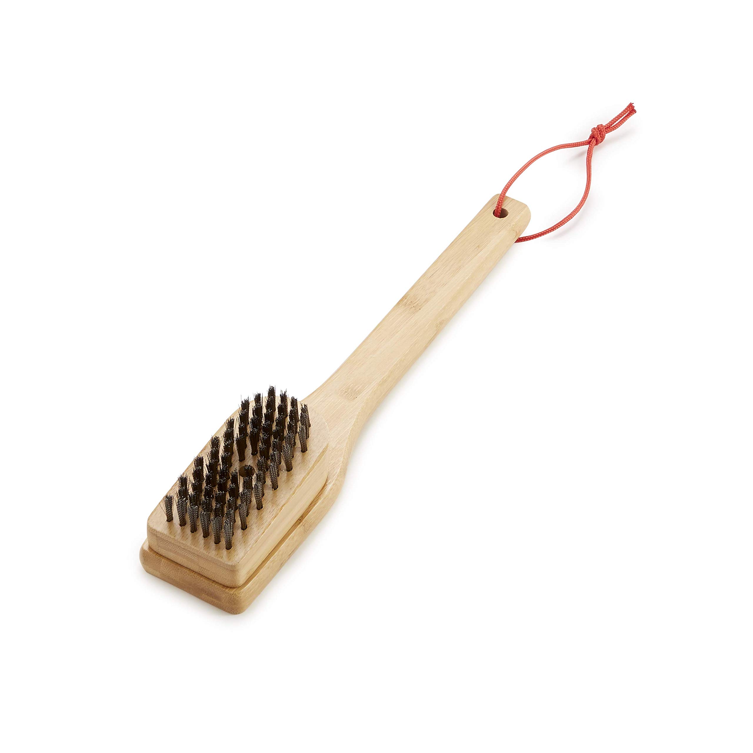 Weber Bamboo Barbecue Brush 30 cm/BBQ Cleaning Tool, Removes Stubborn Grease & Food Residue from Cooking Grates, Natural Bamboo Handle, Stainless Steel Bristles, 30.5 cm x 5.7 cm x 5.4 cm