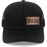 Papa Gifts, Papa Hats for Men Christmas Embroidered Letters Adjustable Baseball Cap Black