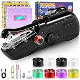Handheld Sewing Machine, Electric Mini Sewing Machine Easy for Beginners and Adults, Quick Sew Clothes Mending Hand Sewing Machine, Fast Stitch Sewing Machine Sewing Kit for DIY Crafts Home Travel