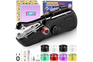 BERTEEN 2025 New Handheld Sewing Machine, 2 Power Modes Mini Electric Sewing Machine for Beginners Adult, Quick Sewing Kit Hand Sewing Machines, Hand Stitching Machine Fast Stitch Suitable for DIY/Home/Travel