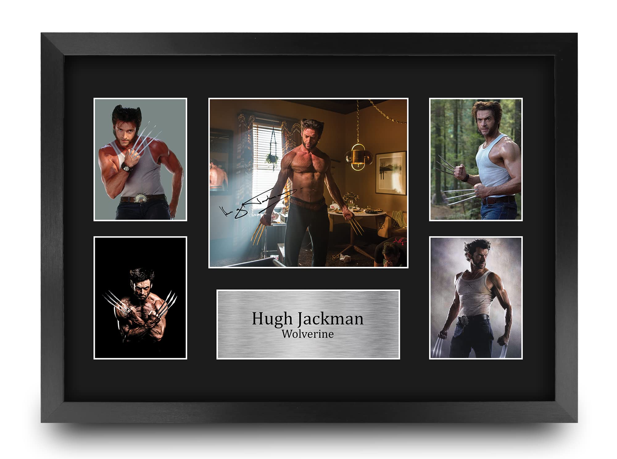 HWC Trading FR A3 Hugh Jackman X-Men Wolverine Gifts Printed Signed Autograph Picture Display for Movie Memorabilia Fans - A3 Framed
