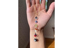 Agromusk Evil Eye Car Hanging Ornament,Good Lucky Days Car Charm,8 Ball Mushroom Four-Leaf Clover Pendant for Car Rear View Mirror,Cute Boho Evil Eye Ladybug Yin Yang Symbol Car Decor Accessories