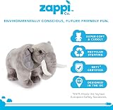 Zappi Co Plush Elephant - Soft Cuddly Safari Toy for Kids 36cm view 2