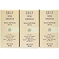 Generic Trader Jo Daily Facial Sunscreen Broad Spectrum SPF40, oil free invisible, gel formula, fragrance free, water + Sweat Resistance (3 Pack)