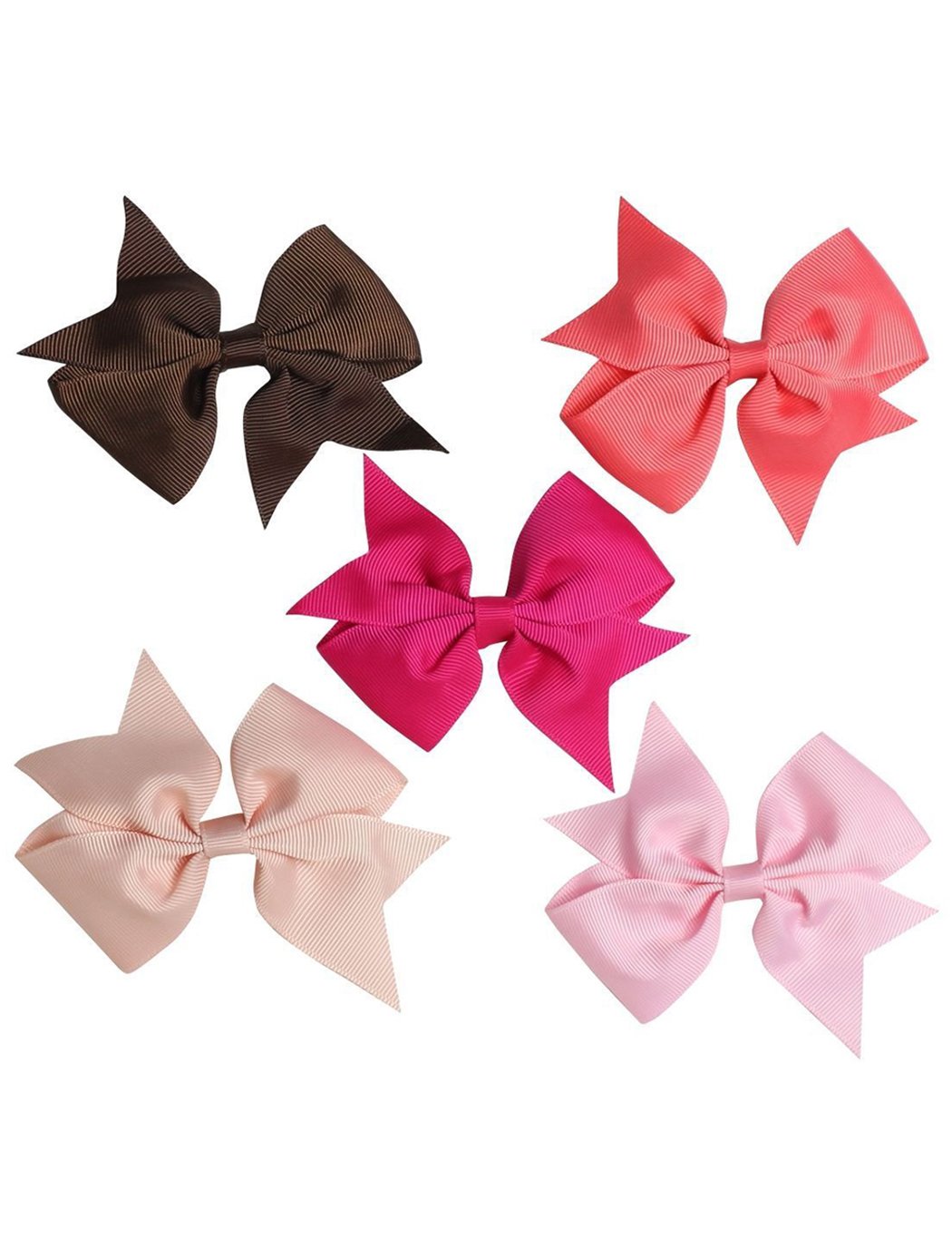 Angoo Beauty 10pcs Girls Ribbon Bow Hair Clip Kids Alligator Clips Party Hair Accessories Facial Hair for Baby Girl Toddlers Kids(Multicolored)