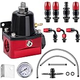 EVIL ENERGY Fuel Pressure Regulator 6AN EFI Bypass Return Adjustable (30-70PSI), Red