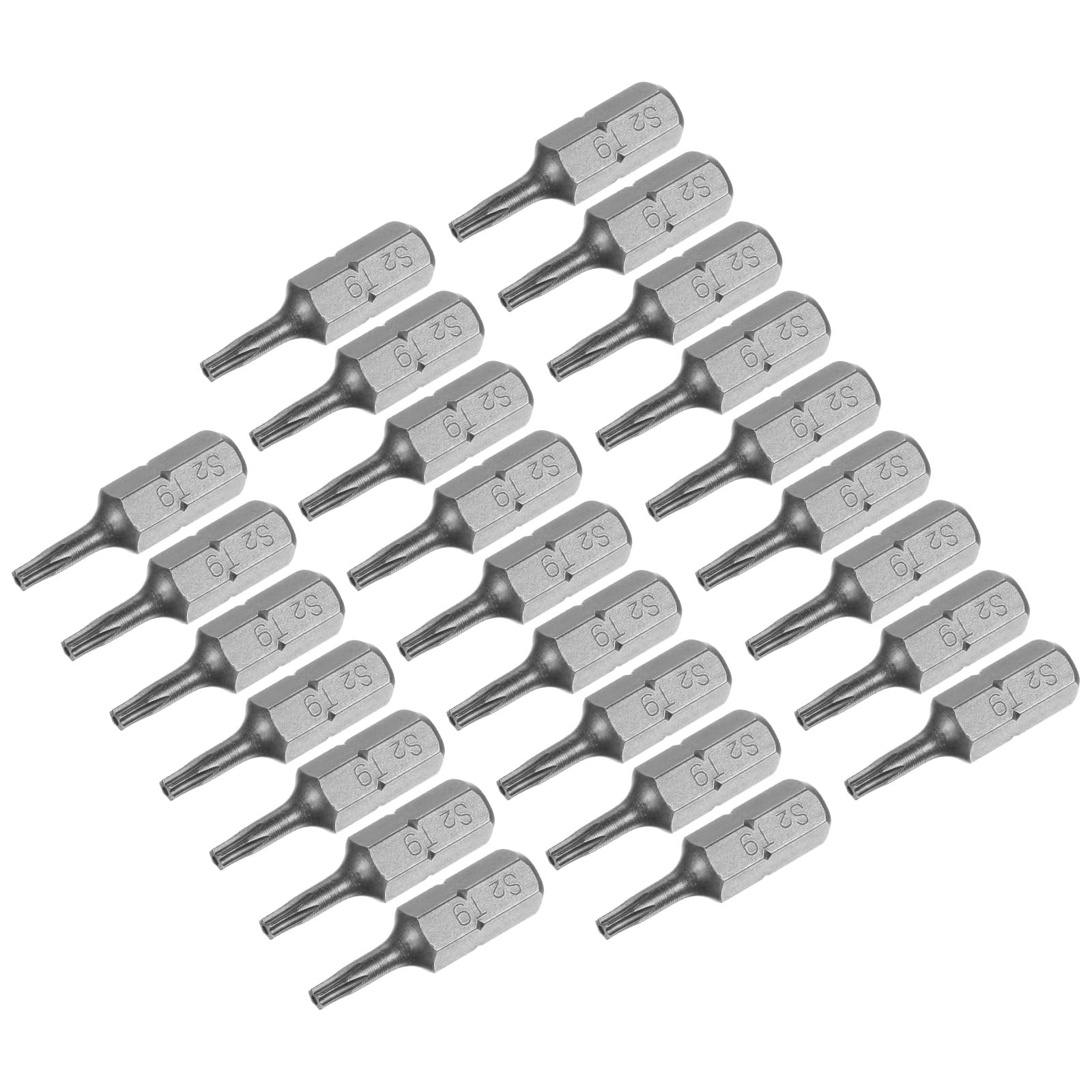 uxcell Torx Bits 1/4 Inch Hex Shank 25mm Length Magnetic Screwdriver T9 Screw Driver Bit S2 Alloy Steel 25pcs