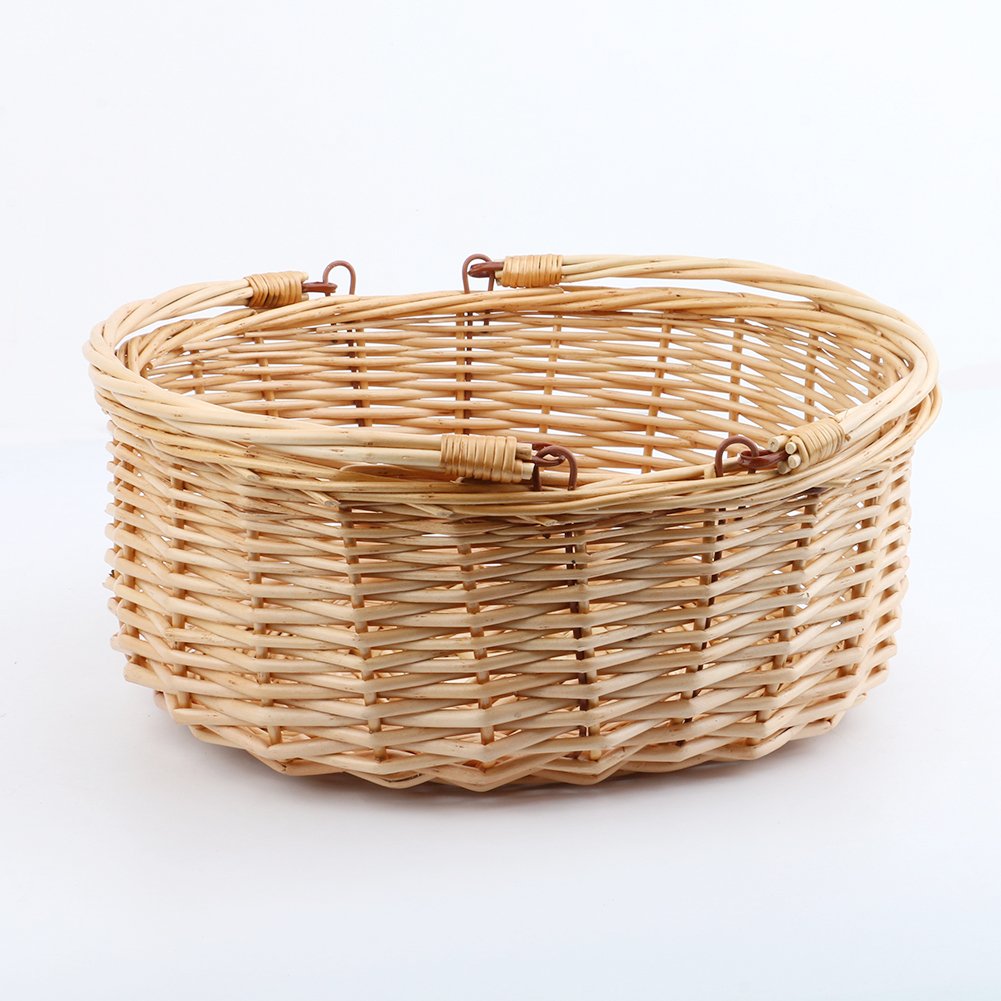 Galleon MEIEM Wicker Basket Picnic Basket Gift Baskets Empty Oval