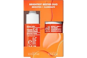 e.l.f. SKIN Brightest Besties Duo, Travel-Sized Skincare Set, Brightening Face Serum & Vitamin C Eye Cream, Boosts Radiance, 