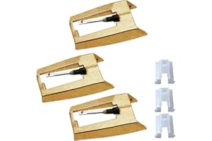 Nextpal 3 Pcs Record Player Needle, Diamond Stylus Replacement for Turntable and Vinyl Record Player, Compatible with Crosley Victrola Jensen and Other Phonograph Models, for Home Audio Music