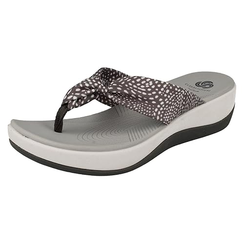 clarks flip flops grey