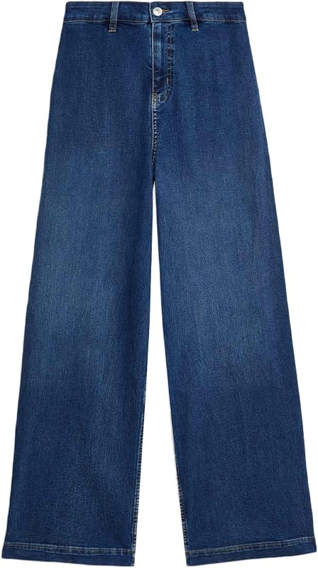 Jean Coupe Large Taille Haute Longueur Cheville Indigo Moyen UK 6 (EU 34) — photo 1 sur 7