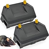 Rat Bait Station Outdoor Rodent Bait Station - Rat Trap Outdoor with Key Eliminates Rats Fast. Keeps Children and Pets Safe I