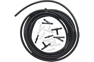 SMARINGROBOT Premium Windshield Washer Hose Kit, 13FT Wash Fluid Tubing with 12PCS Wiper Tube Connectors for Windshield Repair, Car Replacements Parts, Windowscreen Soft Tube Jet for Most Car Window Glass Washing
