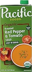 Pacific Foods Organic Low Sodium Red Pepper And Tomato Soup, 32 fz