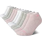 Calvin Klein Womens No Show Socks - 12 Pack Soft Cotton Blend Lightweight Athletic Low Cut Running Socks for Women