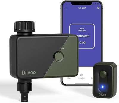 Diivoo Smart WiFi Water Timer - 6 Plans, Alexa & Google Compatible