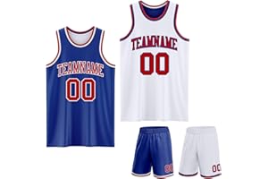 Custom Reversible Basketball Jerseys Men Youth Boys Girls, Personalized Sports Shirts and Shorts Team Uniforms Print