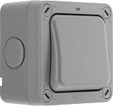 British General BG Outdoor Single Wall Switch with LED Indicator 20A IP66 WP30 view 1