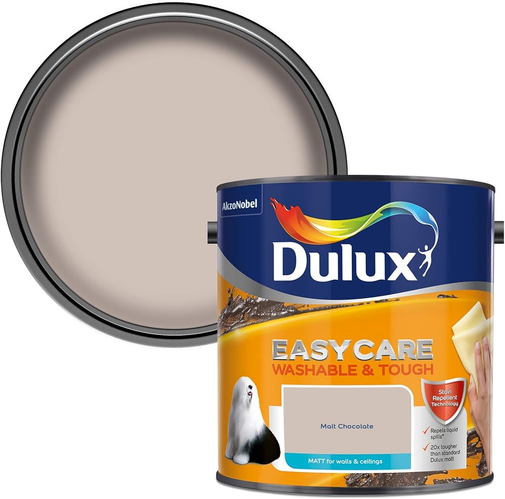 Dulux Easycare Washable Matt Emulsion Paint - Malt Chocolate 2.5L