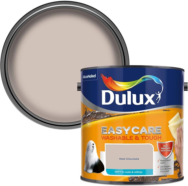 Dulux Easycare Washable Matt Emulsion Paint - Malt Chocolate 2.5L