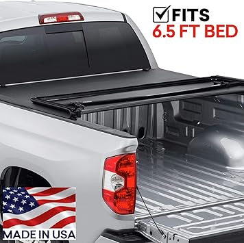 Amazon Com Truck Bed Cover For Toyota Tundra 2014 2018 6 5 Ft Bed W O Rail System Trident Fastfold 69407 Automotive