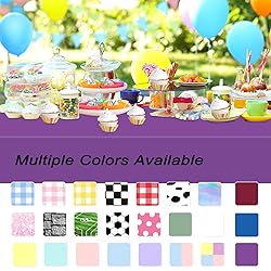 WNINK 2 Pack Purple Tablecloths Disposable Table